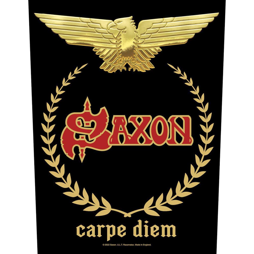 Saxon - Carpe Diem Rugpatch - Zwart